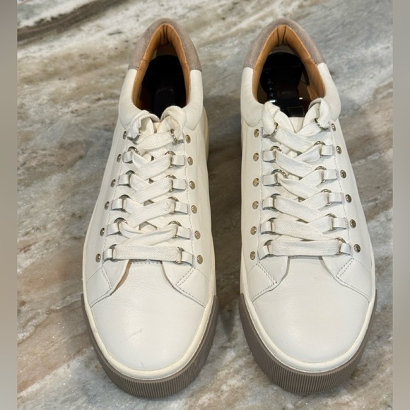 Women’s JOIE Handan white leather platform sneakers- Size 39 - Picture 4 of 12